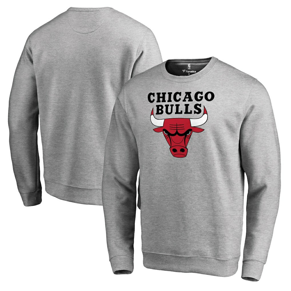 Chicago Bulls Primary Logo Sweatshirt - Heathered Gray cheap