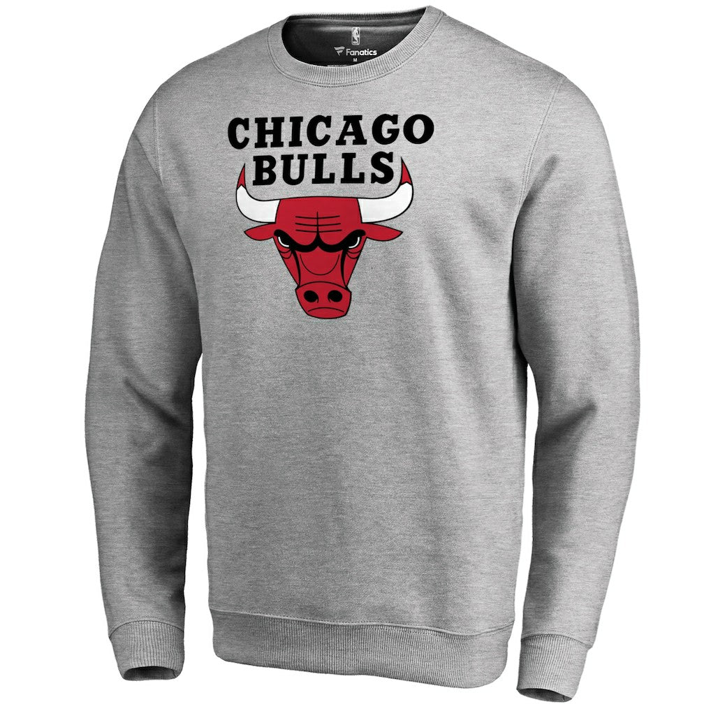 Chicago Bulls Primary Logo Sweatshirt - Heathered Gray cheap