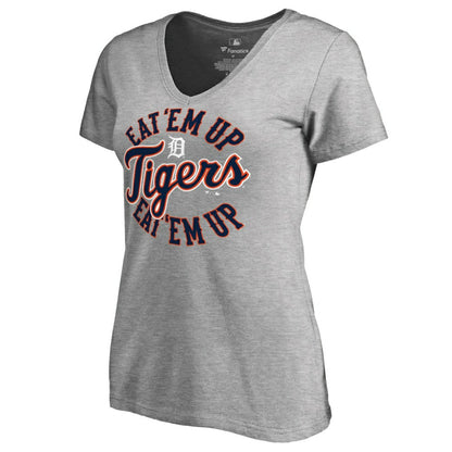 Detroit Tigers Women's Eat Em Up Hometown T-Shirt - Ash