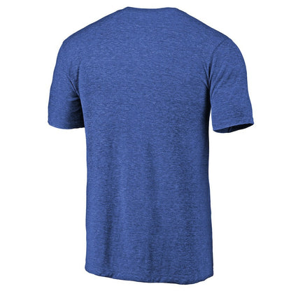 Dallas Mavericks Distressed Team Logo Tri-Blend T-Shirt sale - Heather Royal discount