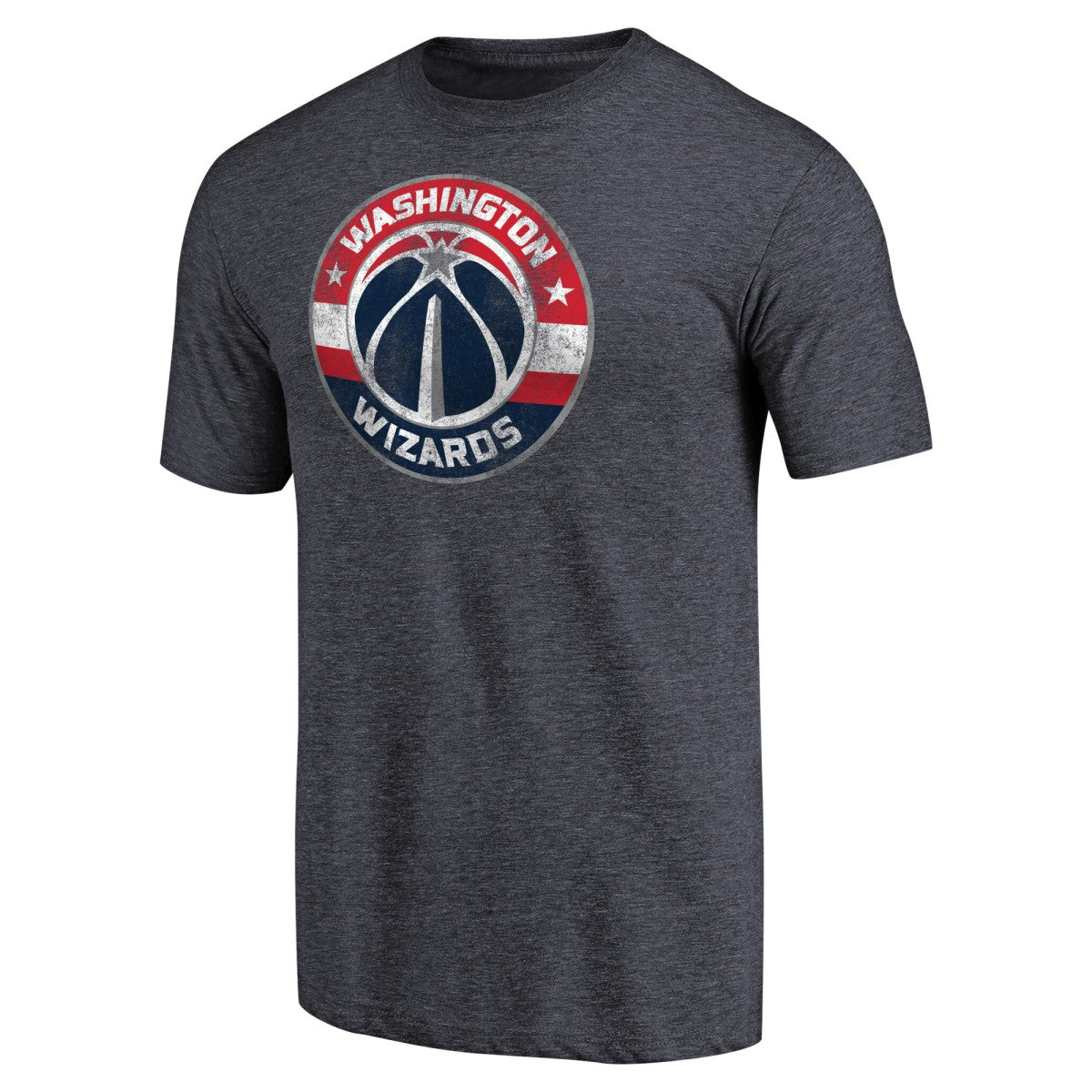 Washington Wizards Distressed Team Logo Tri-Blend T-Shirt - Heather Navy outlet