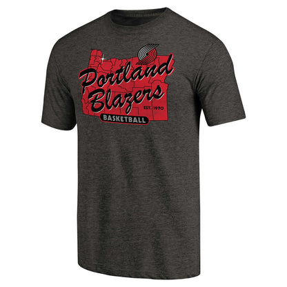 Portland Trail Blazers Hometown Collection Old Town 2 Tri-Blend T-Shirt - Black on sale
