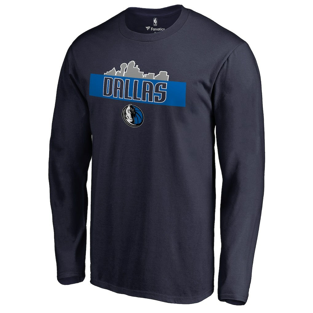 Dallas Mavericks Hometown Collection Skyline Long Sleeve T-Shirt sale - Navy sale