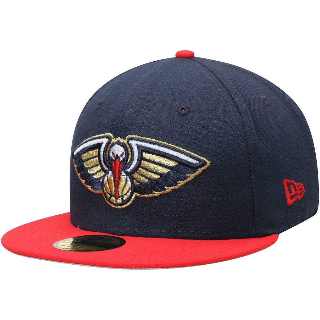 New Orleans Pelicans Team Color 2Tone 59FIFTY Fitted Hat - Navy/Red | New Era for sale