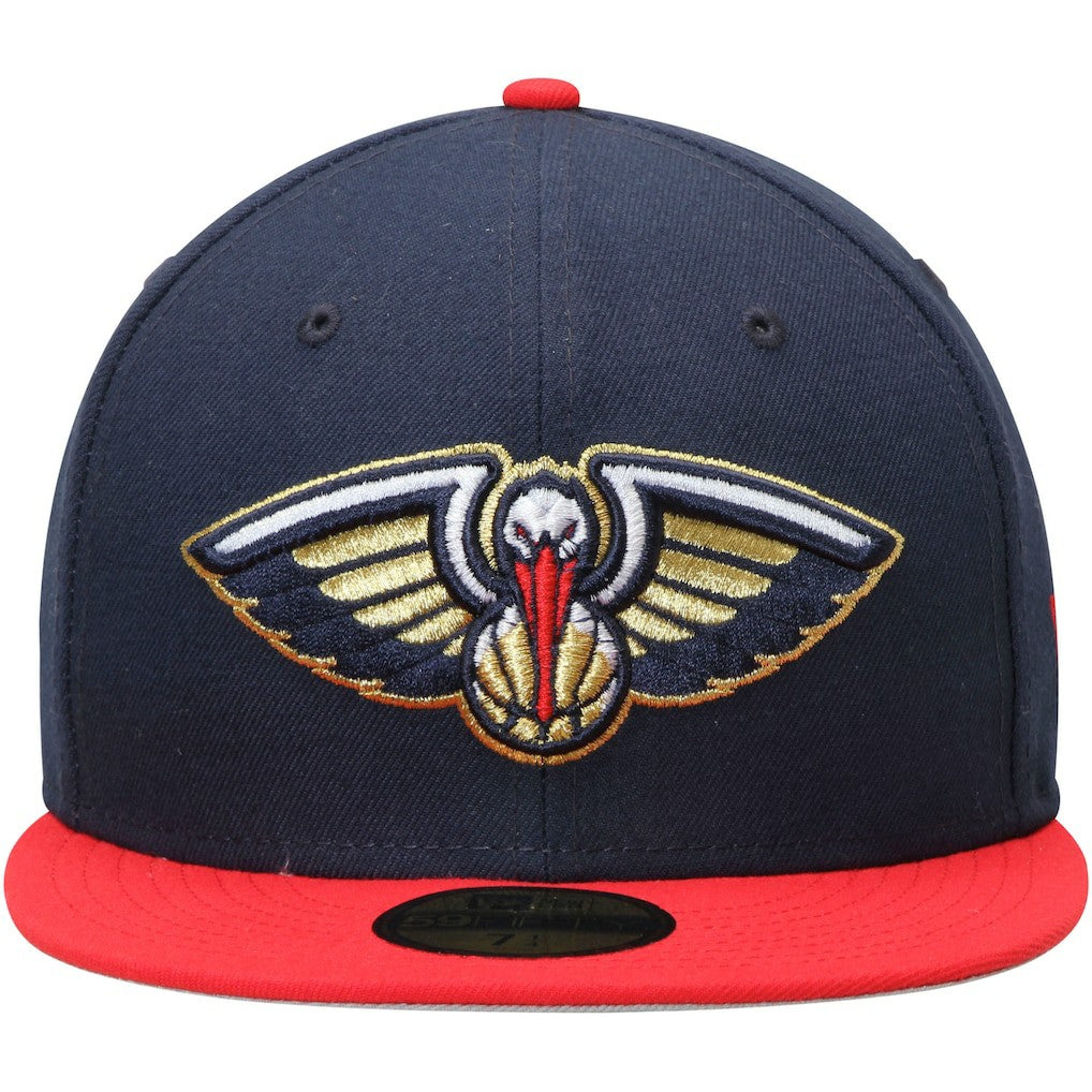 New Orleans Pelicans Team Color 2Tone 59FIFTY Fitted Hat - Navy/Red | New Era for sale