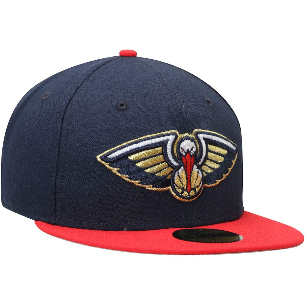 New Orleans Pelicans Team Color 2Tone 59FIFTY Fitted Hat - Navy/Red | New Era for sale