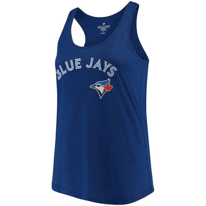 Toronto Blue Jays Soft as a Grape Women's Plus Size Swing for the Fences Racerback Tank Top - Royal