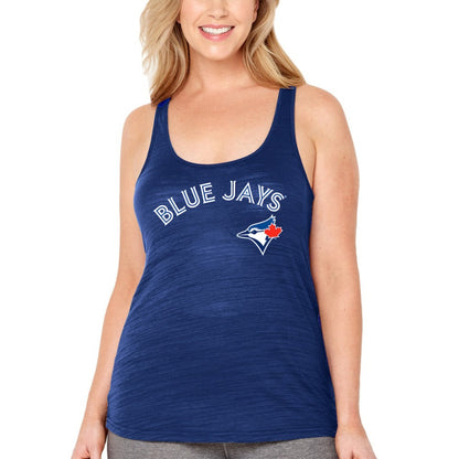 Toronto Blue Jays Soft as a Grape Women's Plus Size Swing for the Fences Racerback Tank Top - Royal