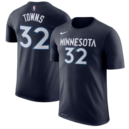 Karl-Anthony Towns Minnesota Timberwolves Name & Number Performance T-Shirt - Blue | Nike on sale
