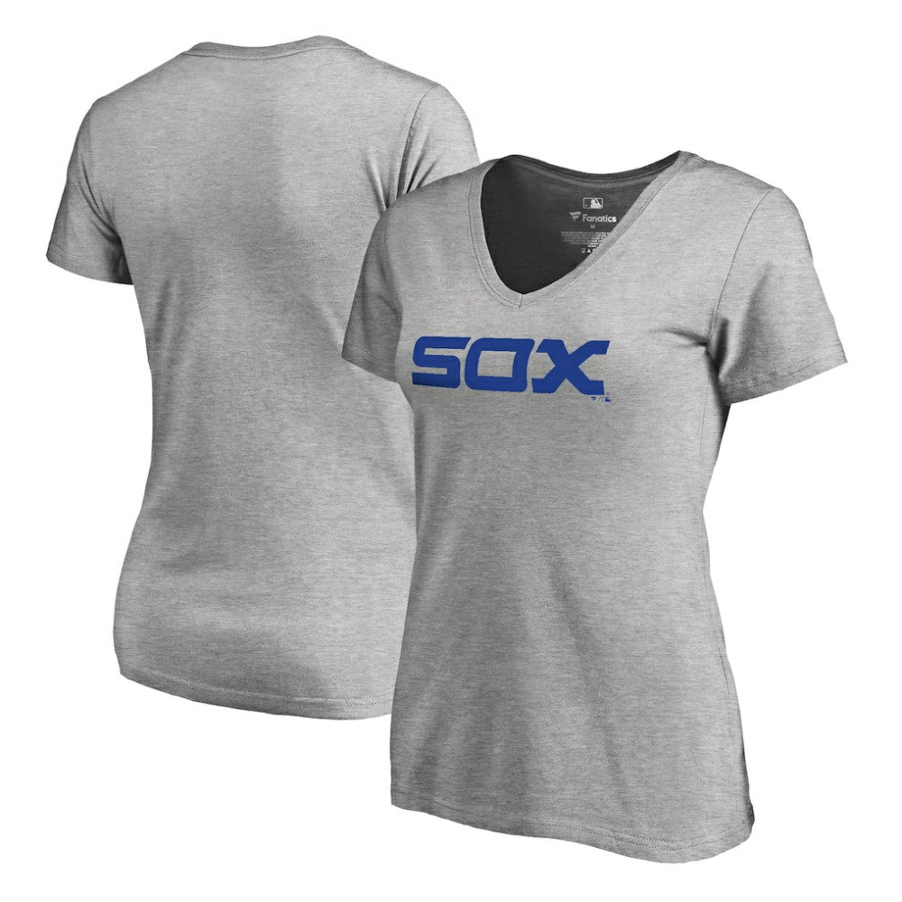 Chicago White Sox Women's Core Wahconah V-Neck T-Shirt - Heather Gray