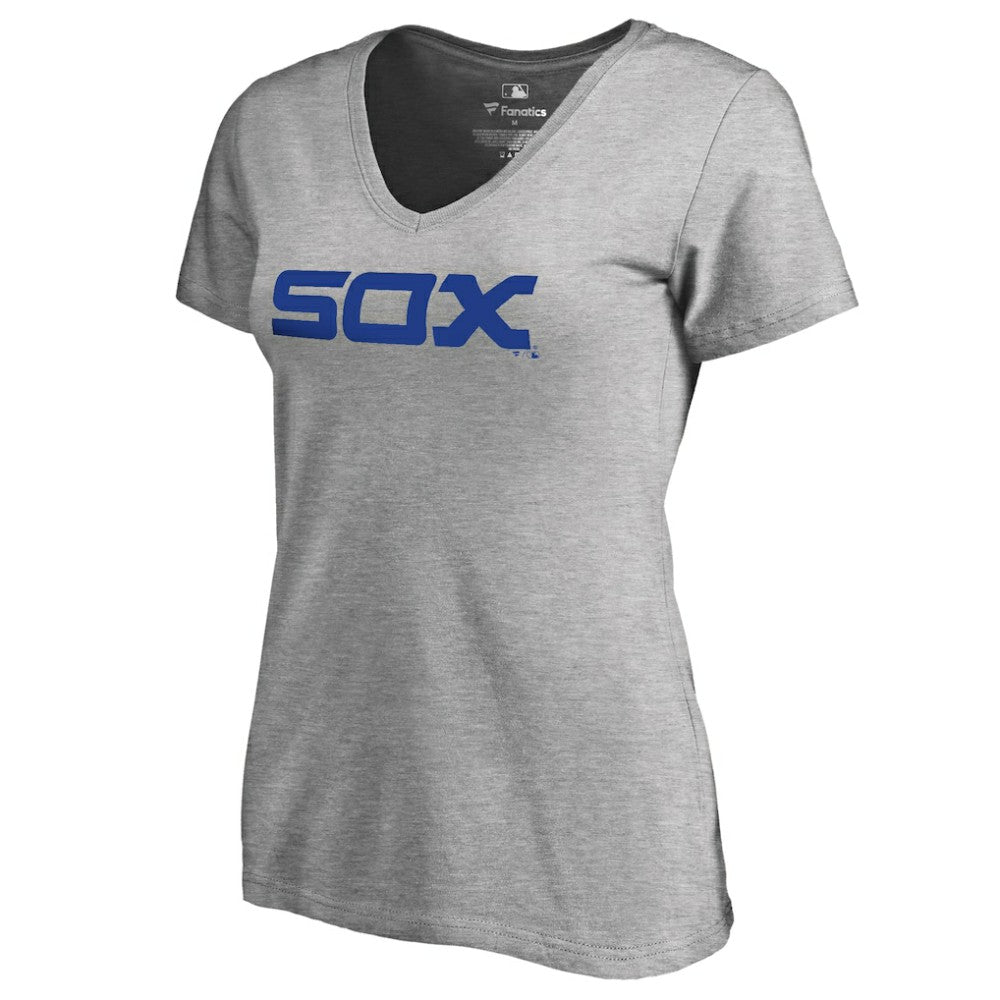 Chicago White Sox Women's Core Wahconah V-Neck T-Shirt - Heather Gray