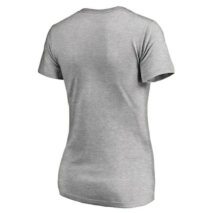 Detroit Tigers Women's Core Wahconah V-Neck T-Shirt - Heather Gray