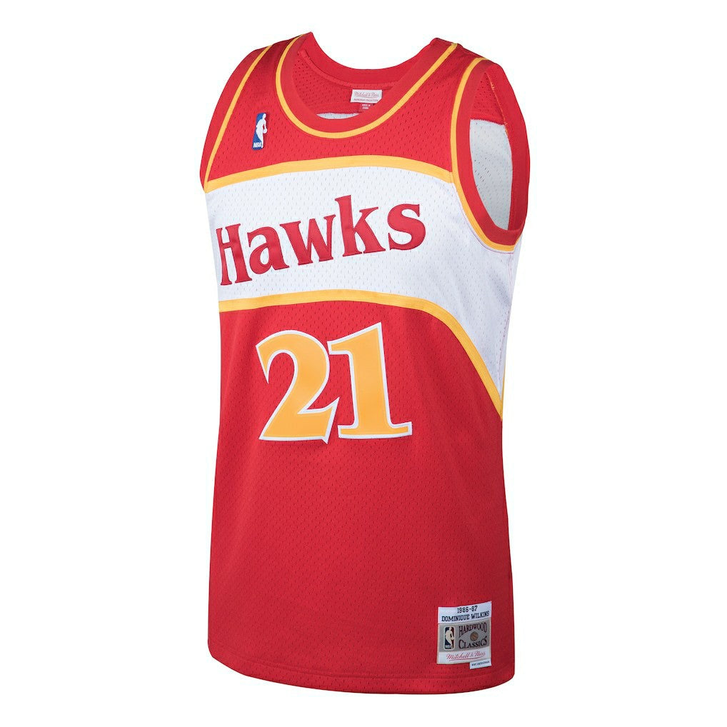 Dominique Wilkins Atlanta Hawks 1986/87 Hardwood Classics Swingman Jersey - Red | Mitchell & Ness cheap