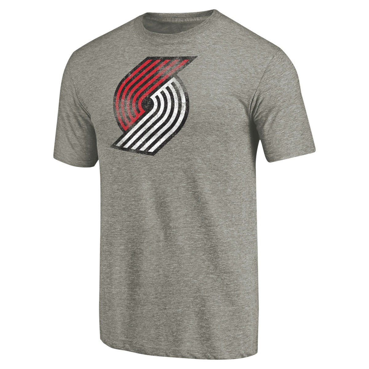 Portland Trail Blazers Distressed Team Logo Tri-Blend T-Shirt - Heather Gray online