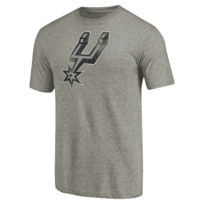 San Antonio Spurs Distressed Team Logo Tri-Blend T-Shirt - Heather Gray on sale