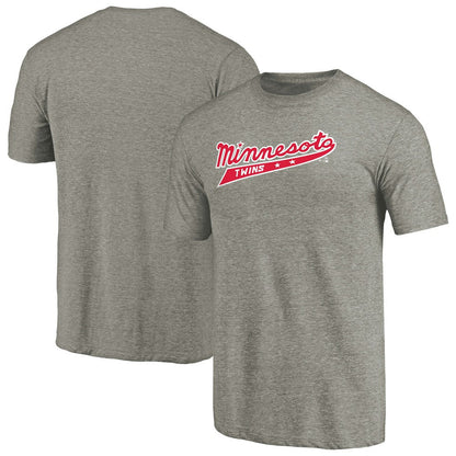 Minnesota Twins Cooperstown Collection Forbes Tri-Blend T-Shirt - Ash