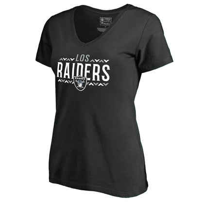Las Vegas Raiders Women's Arriba V-Neck T-Shirt - Black for sale
