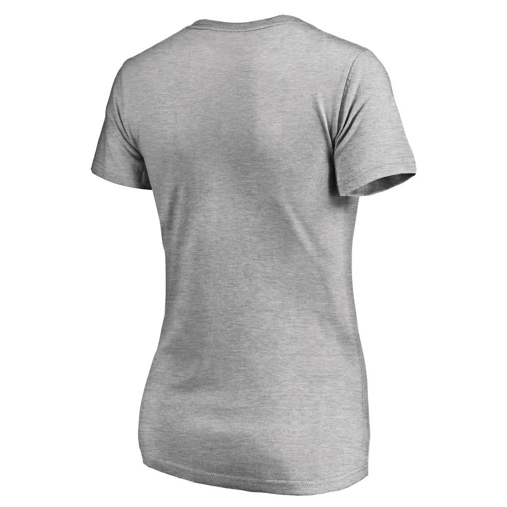 Philadelphia Eagles Women's Victory Script V-Neck T-Shirt - Heathered Gray cheap