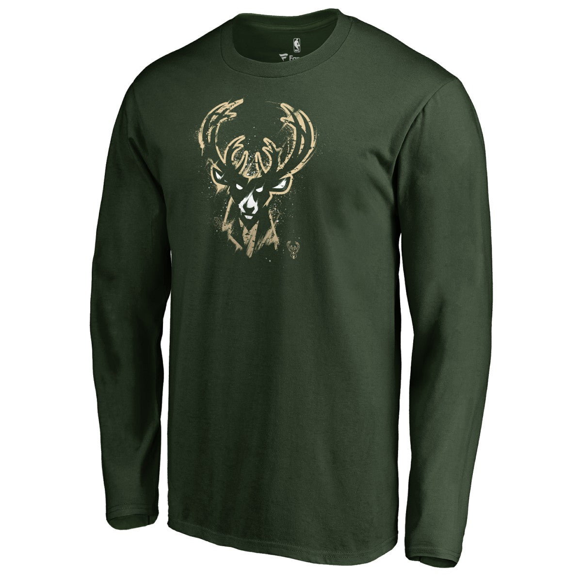 Milwaukee Bucks Splatter Logo Long Sleeve T-Shirt - Green shop