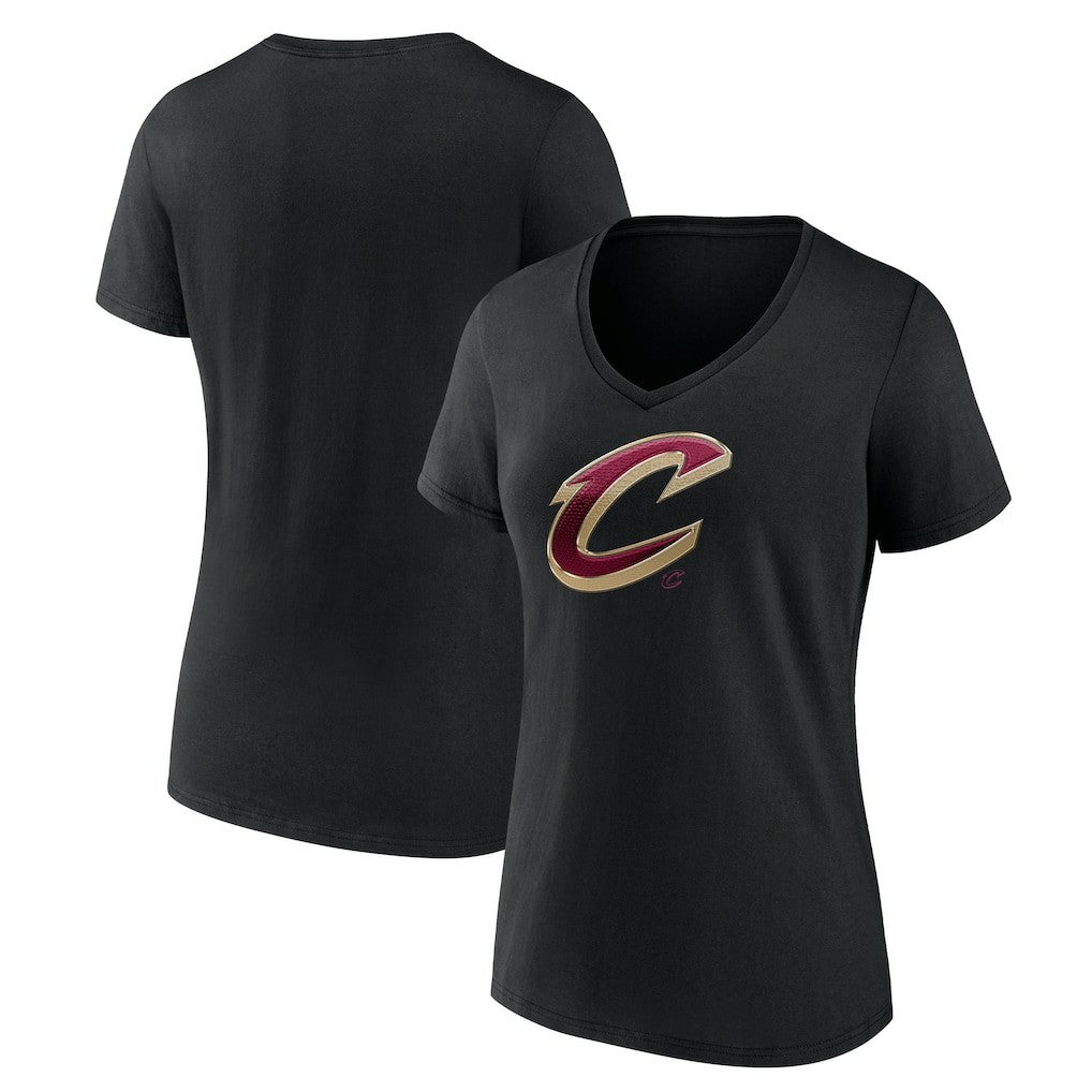 Cleveland Cavaliers Women's Midnight Mascot V-Neck T-Shirt sale - Black discount