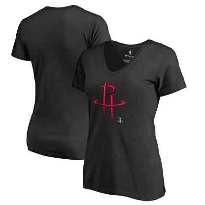 Houston Rockets Women's Midnight Mascot V-Neck T-Shirt - Black cheap