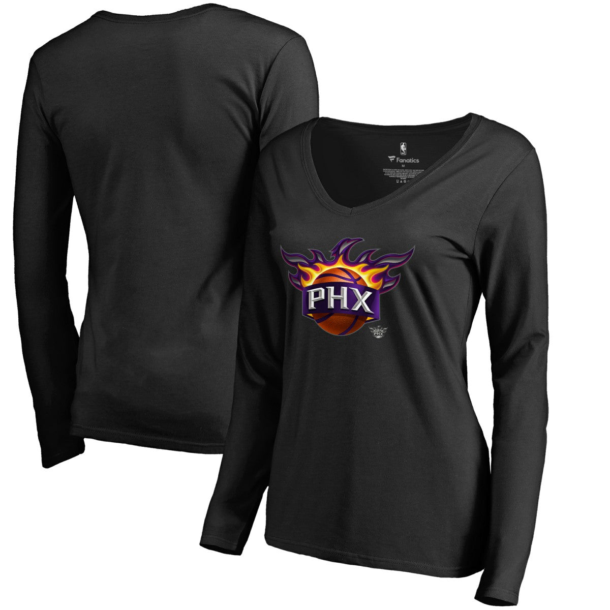 Phoenix Suns Women's Midnight Mascot Long Sleeve V-Neck T-Shirt - Black sale