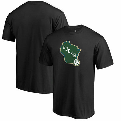 Milwaukee Bucks Alternate Logo T-Shirt - Black sale