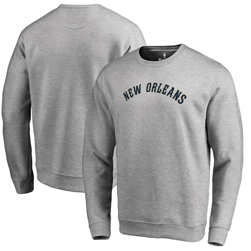 New Orleans Pelicans Wordmark Pullover Sweatshirt - Heathered Gray online