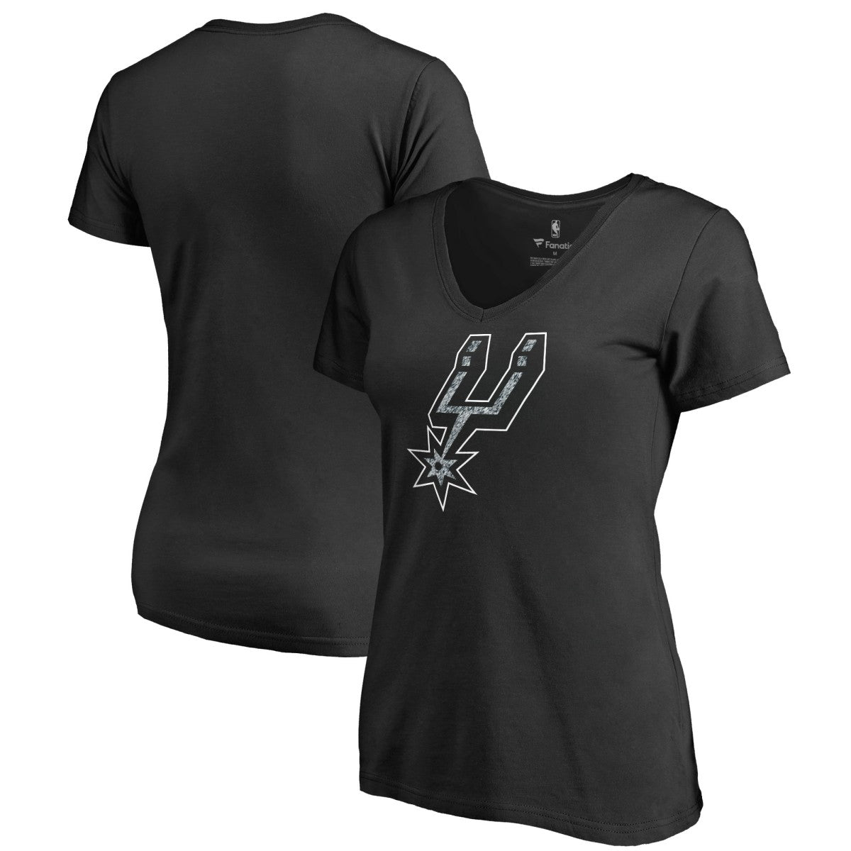 San Antonio Spurs Women's Static Logo V-Neck T-Shirt - Black discount