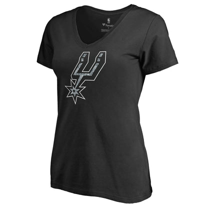 San Antonio Spurs Women's Static Logo V-Neck T-Shirt - Black discount