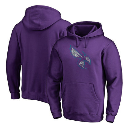 Charlotte Hornets Static Logo Pullover Hoodie - Purple shop