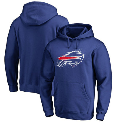 Buffalo Bills Splatter Logo Pullover Hoodie - Royal discount