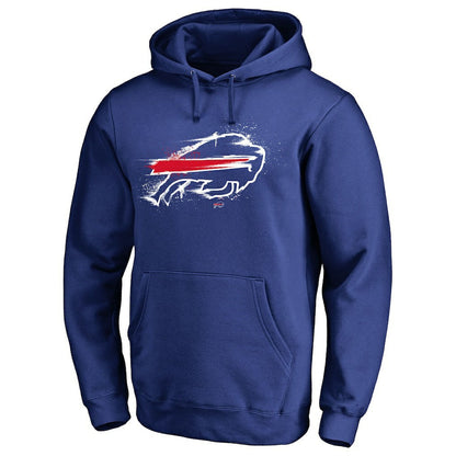 Buffalo Bills Splatter Logo Pullover Hoodie - Royal discount