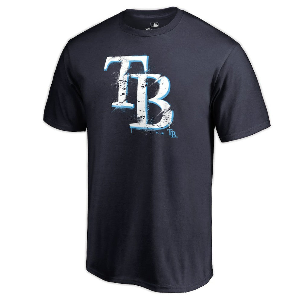 Tampa Bay Rays Splatter Logo T-Shirt - Navy