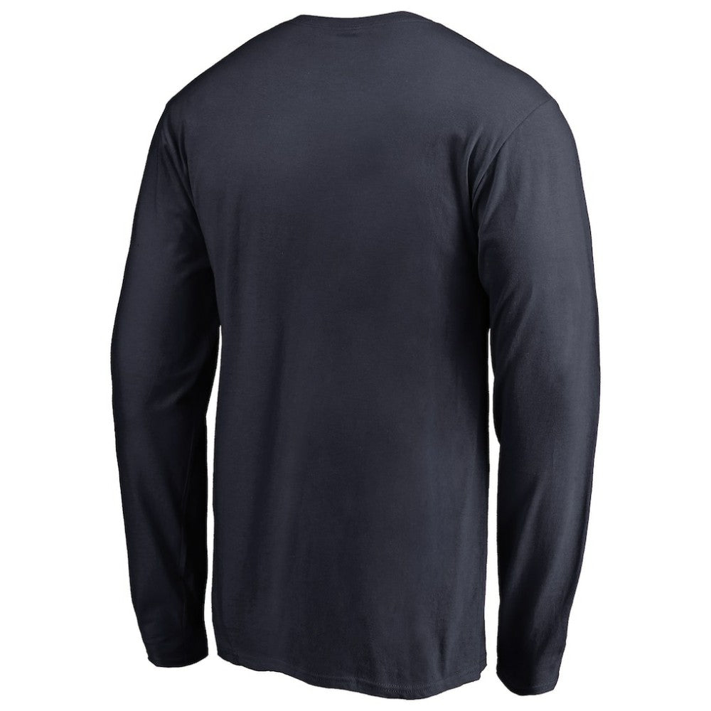 Seattle Mariners Splatter Logo Long Sleeve T-Shirt - Navy