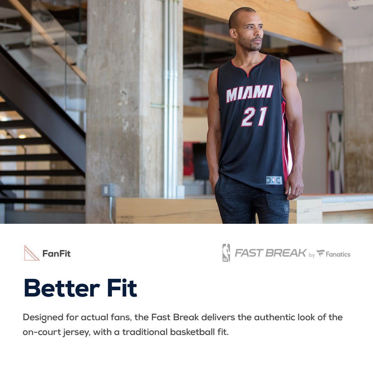 Miami Heat Fast Break Custom Replica Jersey Black - Icon Edition | Fanatics discount
