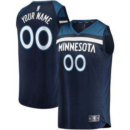 Minnesota Timberwolves Fast Break Custom Replica Jersey Navy - Icon Edition | Fanatics discount