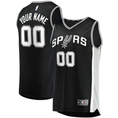 San Antonio Spurs Fast Break Custom Replica Jersey Black - Icon Edition | Fanatics on sale