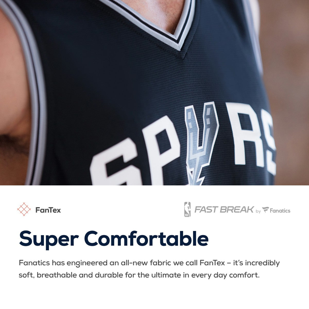 San Antonio Spurs Fast Break Custom Replica Jersey Black - Icon Edition | Fanatics on sale