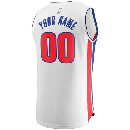 Detroit Pistons Fast Break Custom Replica Jersey White sale - Association Edition | Fanatics outlet