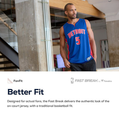 Detroit Pistons Fast Break Custom Replica Jersey White sale - Association Edition | Fanatics outlet