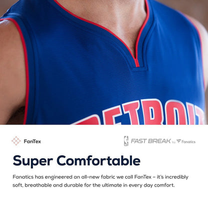 Detroit Pistons Fast Break Custom Replica Jersey White sale - Association Edition | Fanatics outlet