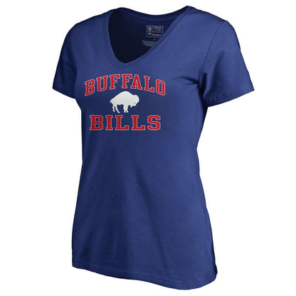 Buffalo Bills Women's Vintage Collection Victory Arch V-Neck T-Shirt - Royal discount