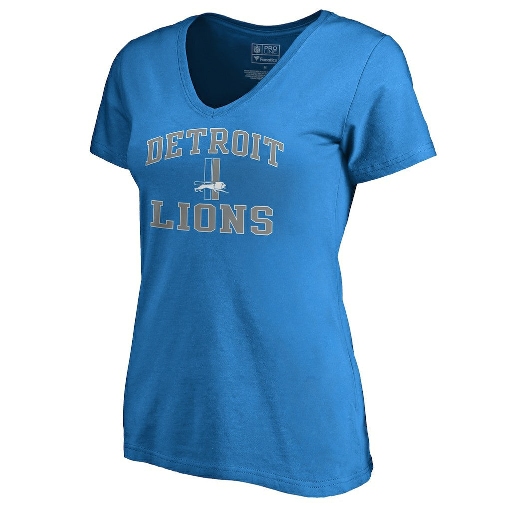 Detroit Lions Women's Vintage Collection Victory Arch V-Neck T-Shirt - Blue online