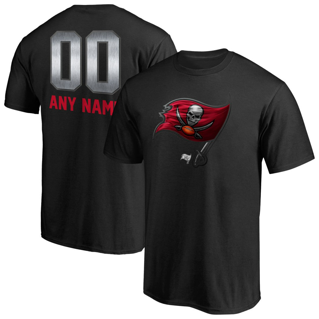 Tampa Bay Buccaneers Personalized Midnight Mascot T-Shirt - Black sale