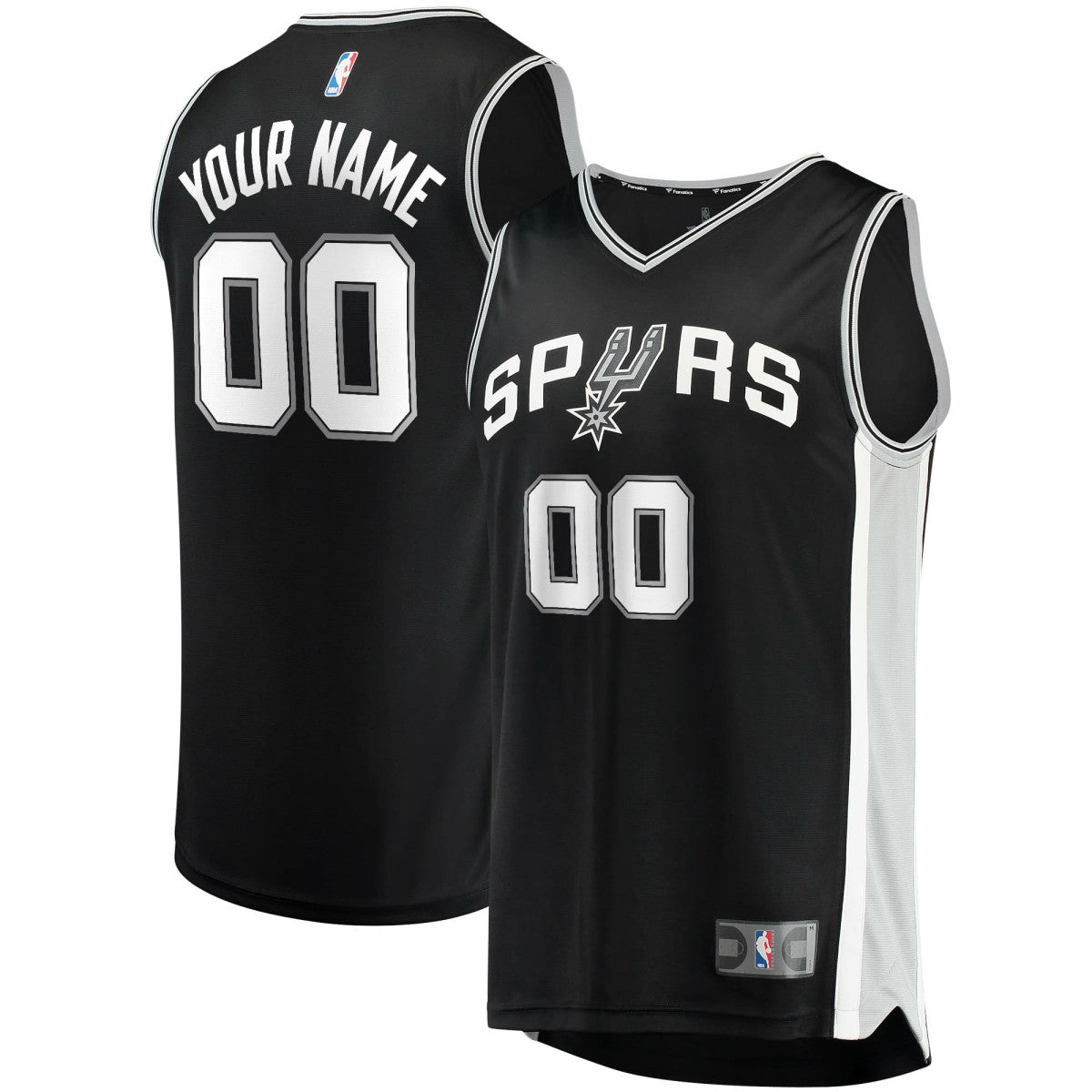San Antonio Spurs Youth Fast Break Custom Replica Jersey Black - Icon Edition | Fanatics cheap