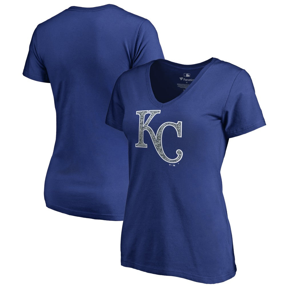 Kansas City Royals Women's Static Logo V-Neck T-Shirt - Royal