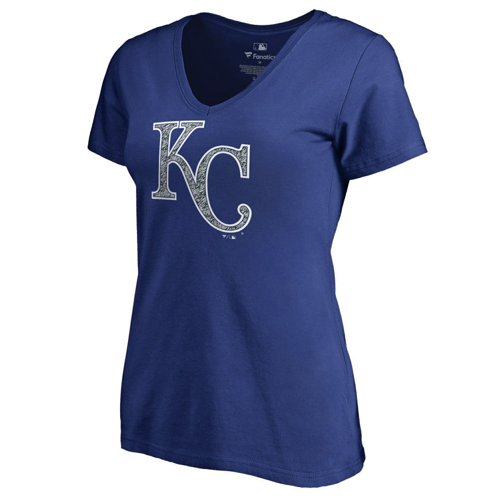 Kansas City Royals Women's Static Logo V-Neck T-Shirt - Royal