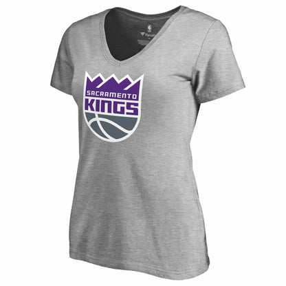 Sacramento Kings Women's Primary Logo V-Neck T-Shirt - Ash cheap