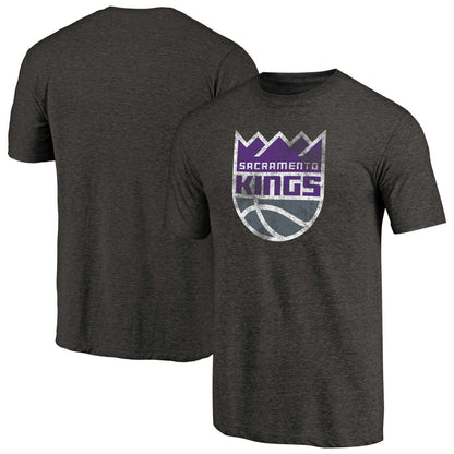 Sacramento Kings Distressed Logo Tri-Blend T-Shirt - Black outlet